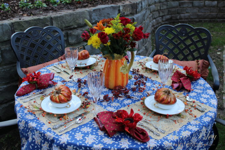 An Autumn Luncheon Under the Trees Belle Bleu Interiors