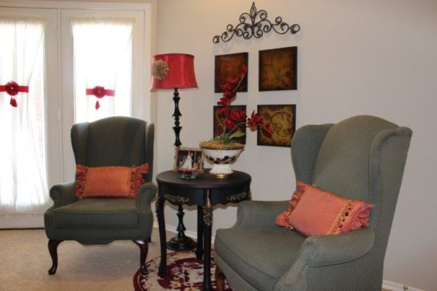 French Country, French Country sitting area, French Country Master Bedroom sitting area