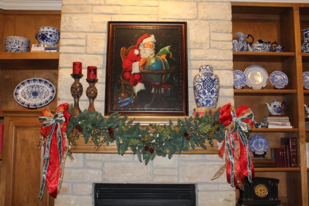 Belle Bleu Interiors French Country Christmas Mantel 9