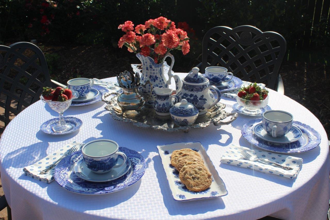 A Blue and White Tea Party Belle Bleu Interiors